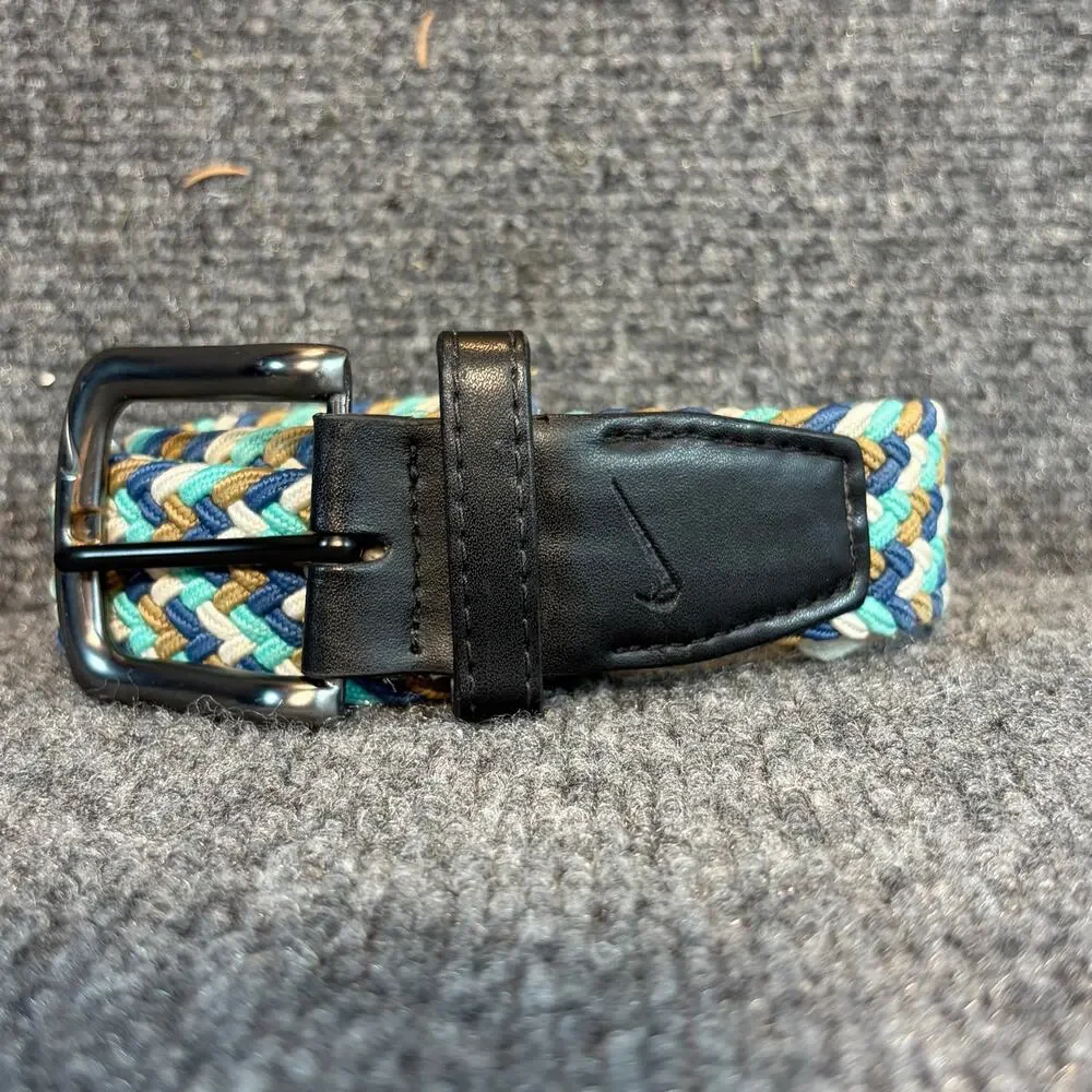 Nike G Flex Multi Weave Golf Tour Stretch Woven Braided Multi-Color Belt Size L